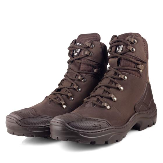 Imagem de Bota Coturno Masculina Couro Adventure  Militar Motociclista Tático Pesca Trilha Casual Militar