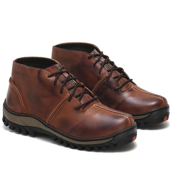 Imagem de Bota Coturno Masculina Couro Trilha Conforto