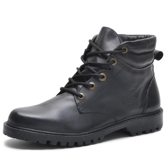 Imagem de Bota Coturno Masculino Adventure em Couro Preto Cla-Cle