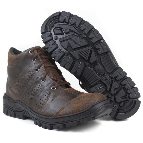 Imagem de Bota Coturno Masculino Adventure Rustico Camurça Resinada