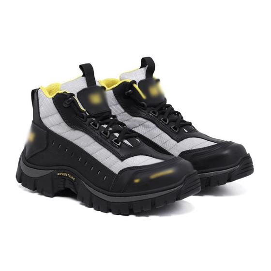 Imagem de Bota Coturno Masculino Conforto Adventure Couro Reforçado Leve NL262