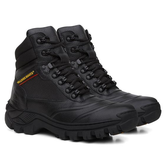 Imagem de Bota Coturno Masculino Couro Alabama Legítimo Casual Esportiva Solado De Borracha