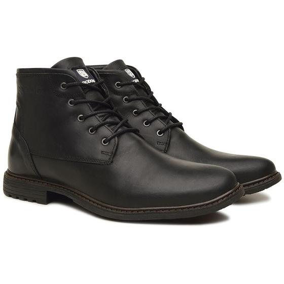 Bota Coturno Masculino Couro Macio Liso Cano Alto Casual Menor preço em Bota Coturno Masculino Couro Macio Liso Cano Alto Casual