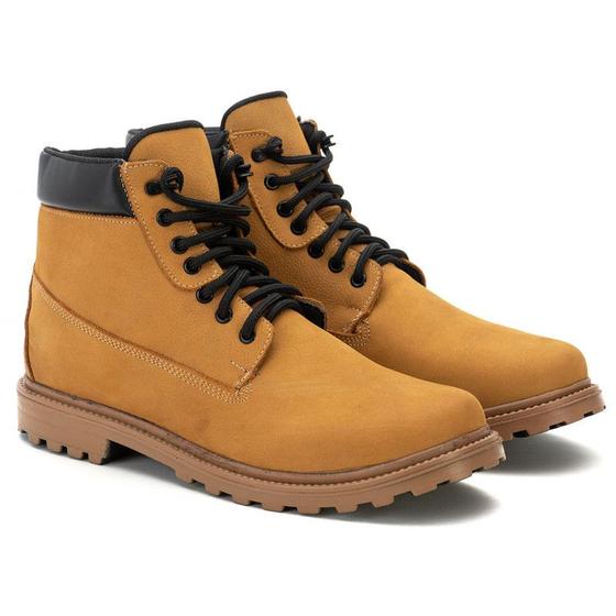 Bota Coturno Masculino Lenhador Em Couro 3505 Menor preço em Bota Coturno Masculino Lenhador Em Couro 3505