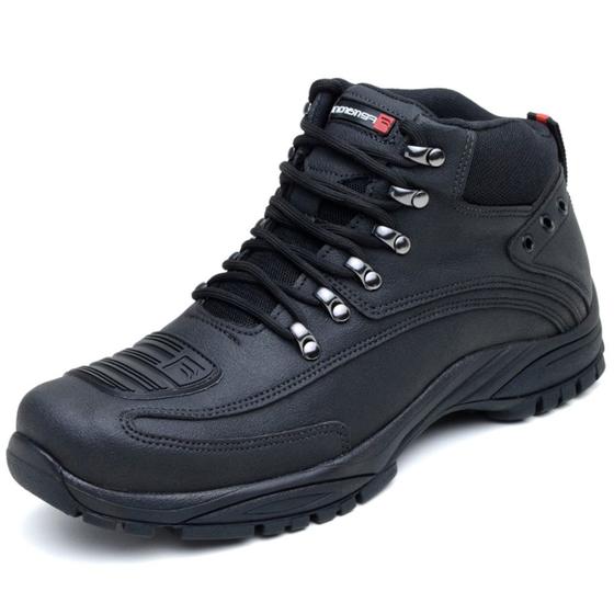 Imagem de Bota Coturno Masculino Motoqueiro Trilha Cano Curto Sola Emborrachada Pedaleira