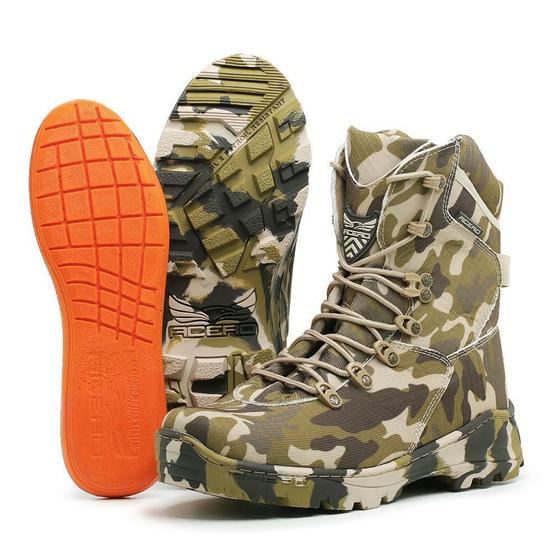 Imagem de Bota Coturno Militar em Microfibra Acero Multicam Camuflada