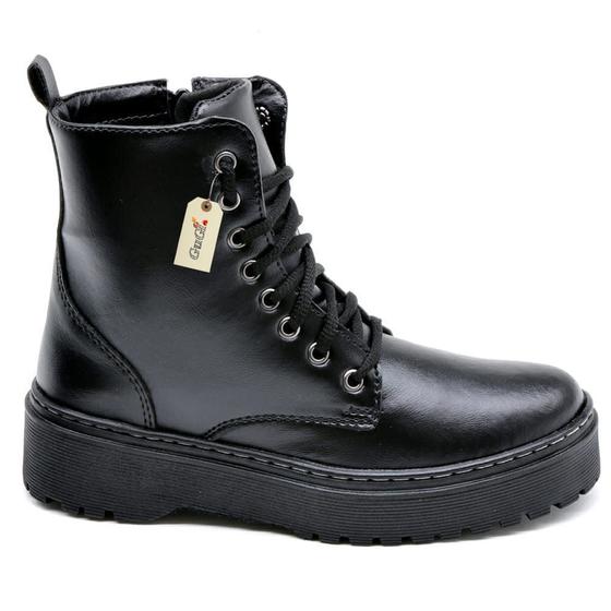 Bota Coturno Militar Feminino Blogueira Cano Alto Com Cadarço Sola de Borracha Antiderrapante 202-GG Menor preço em Bota Coturno Militar Feminino Blogueira Cano Alto Com Cadarço Sola de Borracha Antiderrapante 202-GG
