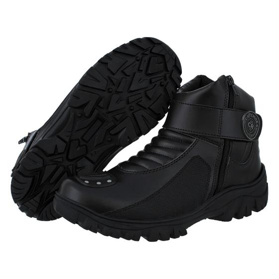 Imagem de Bota Coturno Militar Motociclista Ziper Lateral Crshoes 8018