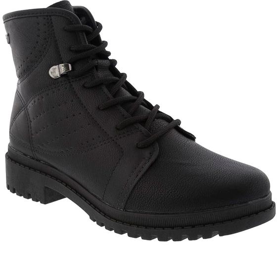 Bota Coturno Mississipi Perfuros Preto Menor preço em Bota Coturno Mississipi Perfuros Preto