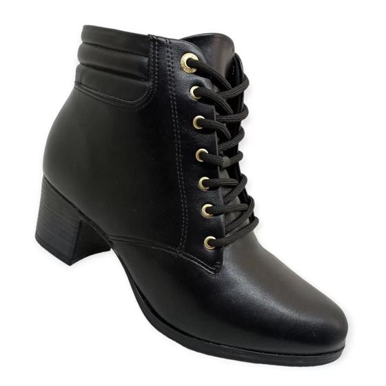 Imagem de Bota Coturno Modare com Salto Médio Preto Ref.: 7072.103