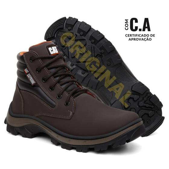 Imagem de Bota Coturno Outlander Motoqueiro Catprime Original Couro Legítimo Palmilha Gel Com C.A