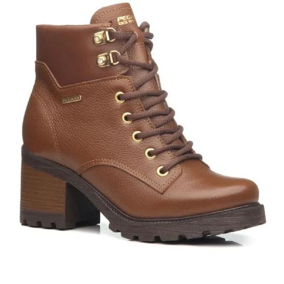 Bota Coturno Pegada Feminino em Couro 281329 Menor preço em Bota Coturno Pegada Feminino em Couro 281329