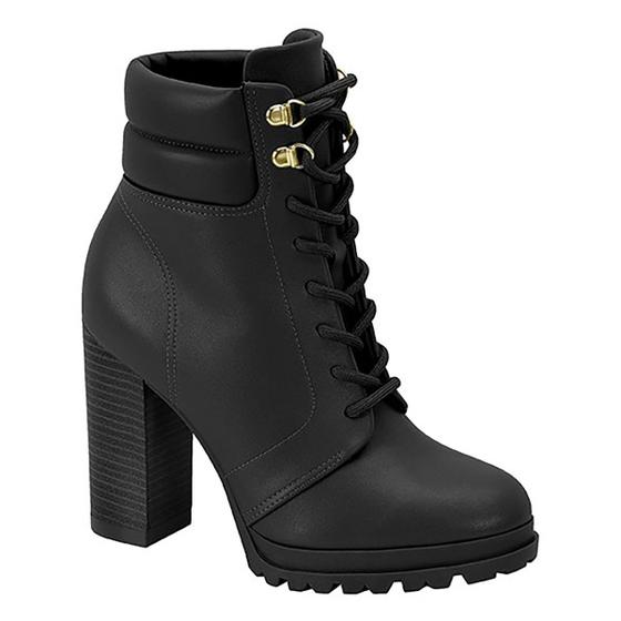 Bota Feminina Bota Tratorada Verniz Vizzano Bota Coturno Vizzano