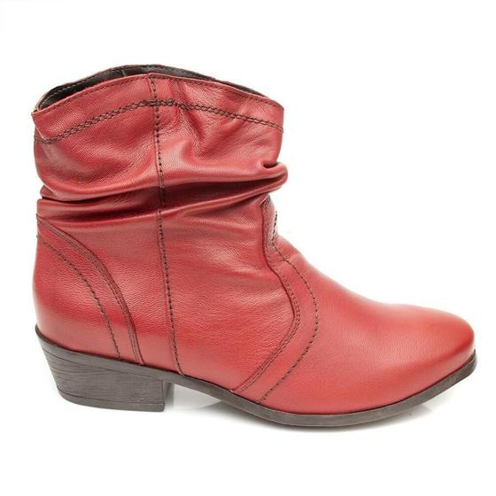 Imagem de Bota Country Feminina Moscardini Couro Cano Curto 1510