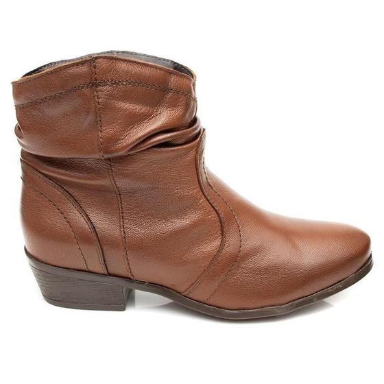 Imagem de Bota Country Feminina Moscardini Couro Cano Curto 1510