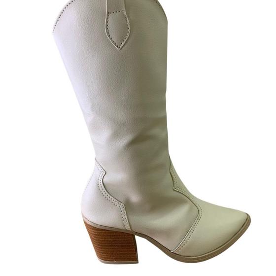 Imagem de Bota Country Texana Western Off White Cano Medio