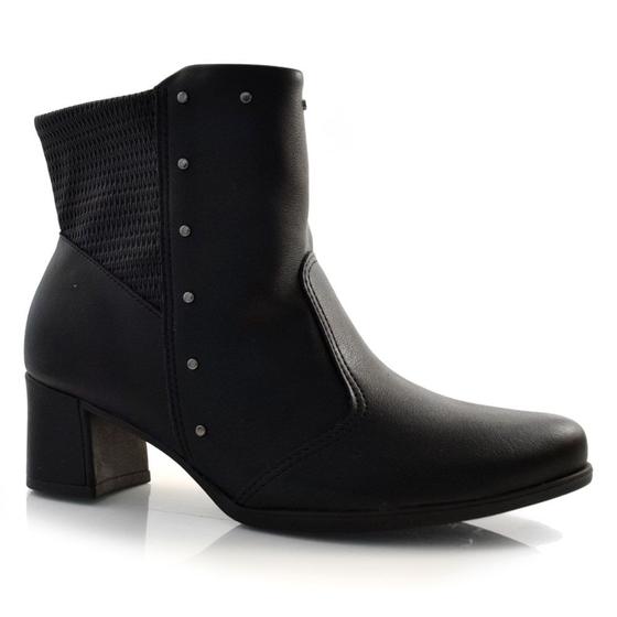 Imagem de Bota de Cano Curto e Salto Bloco Piccadilly Preto 654051