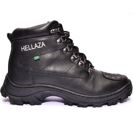 Imagem de Bota de Couro Masculino Cano Baixo Tático Militar 