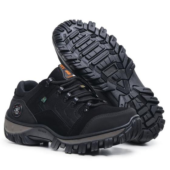 Imagem de Bota de couro Masculino Tenis adventure confortavel sola antiderrapante