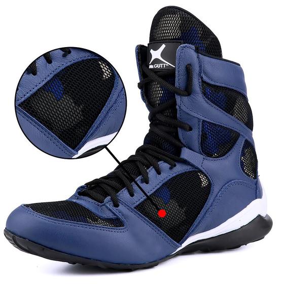 Bota de Treino Masculina Couro Confortável Academia Fitness Menor preço em Bota de Treino Masculina Couro Confortável Academia Fitness