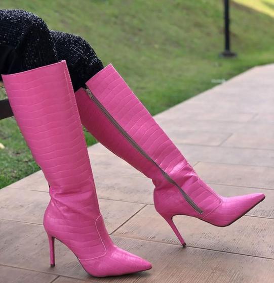 Imagem de Bota Em Croco Rosa Pink