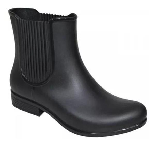 Imagem de Bota feminina borracha pvc preto boaonda 1336 kelly galocha