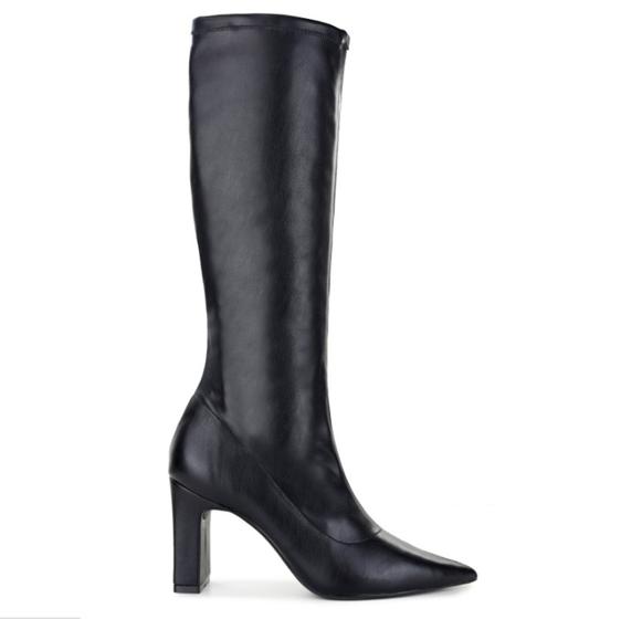 Bota Cano Alto Bico Fino Salto Grosso Bota Feminina Cano Alto Em