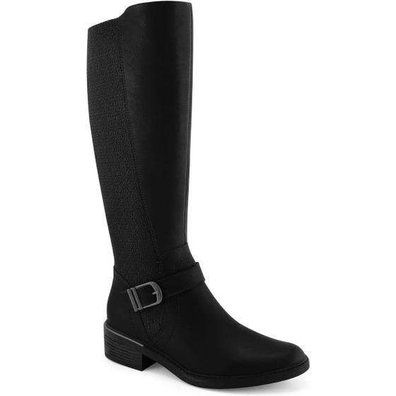 Imagem de Bota Feminina Cano Longo Salto Bloco 23-69334 Comfortflex Preto