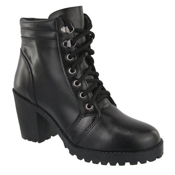 Imagem de Bota Feminina Com Salto Confortavel Com Ziper Preto Br2