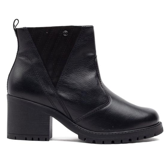 Imagem de Bota Feminina Comfortflex Salto Grosso Preto