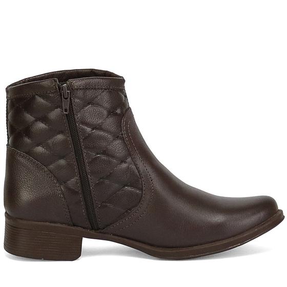 Imagem de Bota Feminina Couro Cano Curto Casual Moderna Original ClaCle312