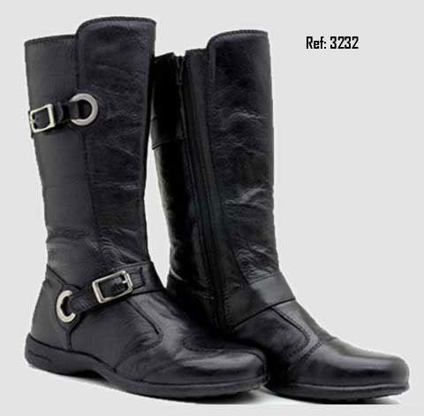 Imagem de Bota Feminina Couro Confort Cano Alto Mondeo 3232