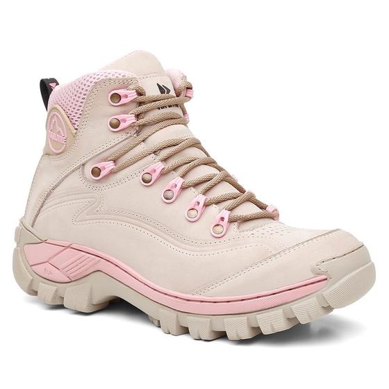 Imagem de Bota Feminina de Trilha Couro Legitimo Bota Cano Curto Adventure Coturno Feminino Aventura