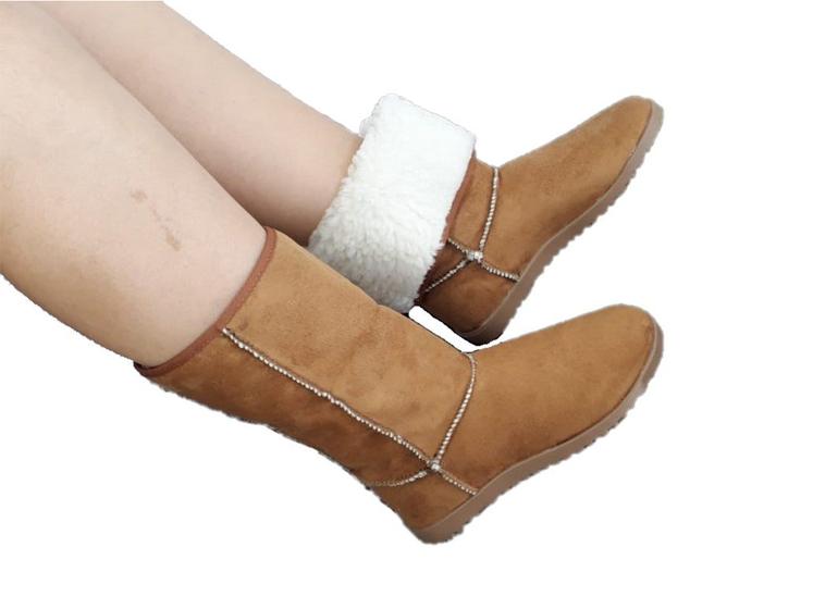 Imagem de Bota Feminina Estilo Australiana Pelo Toda Forrada em Lã Caramelo