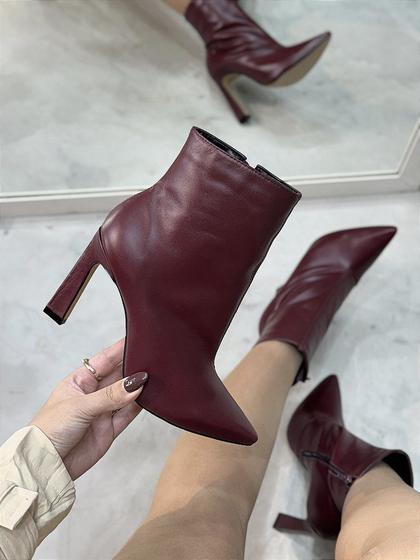 Bota Vinho Cano Alto Tênis Cano Alto Feminino Rock Fit Strokes