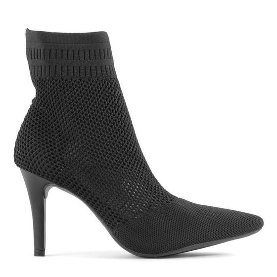 Imagem de Bota Feminina Mariotta Salto Fino Knit Preta - 2052