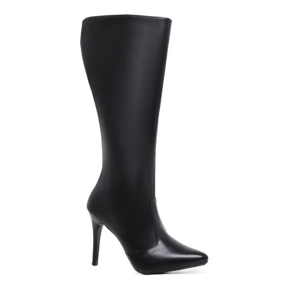 Imagem de Bota Feminina Montaria Bico Fino De Salto Alto