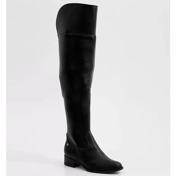 Bota Feminina Over The Knee Salto Grosso Via Uno 050433 Menor preço em Bota Feminina Over The Knee Salto Grosso Via Uno 050433