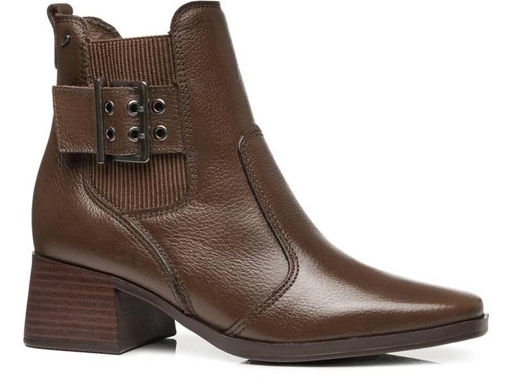 Bota feminina pegada em couro legitimo bico fino - 282351 - Bota ...