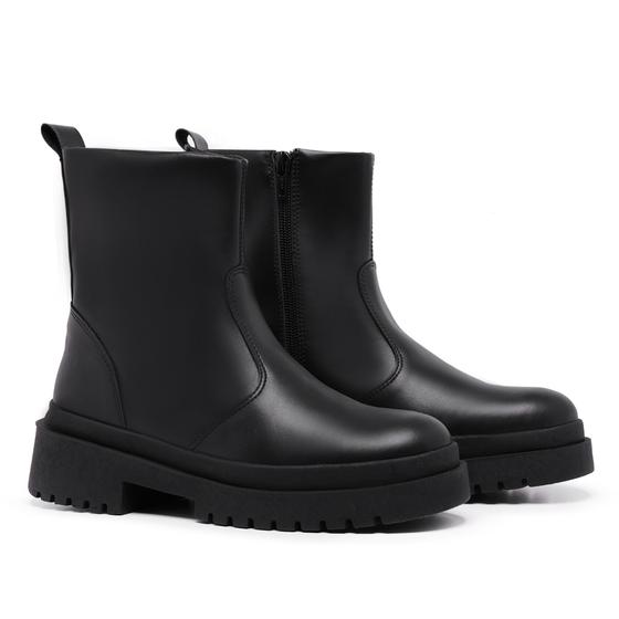 Bota Feminina Sem Salto Tratorada Chelsea Off White 2510NH - Bota ...