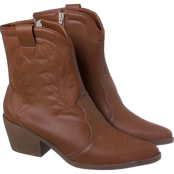Bota Feminina Texana Country Bico Fino Western Blogueira