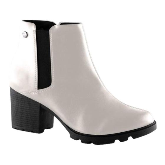Imagem de Bota Feminina Via Uno 475020 Cano Curto Salto Sem Cadarço Elastico