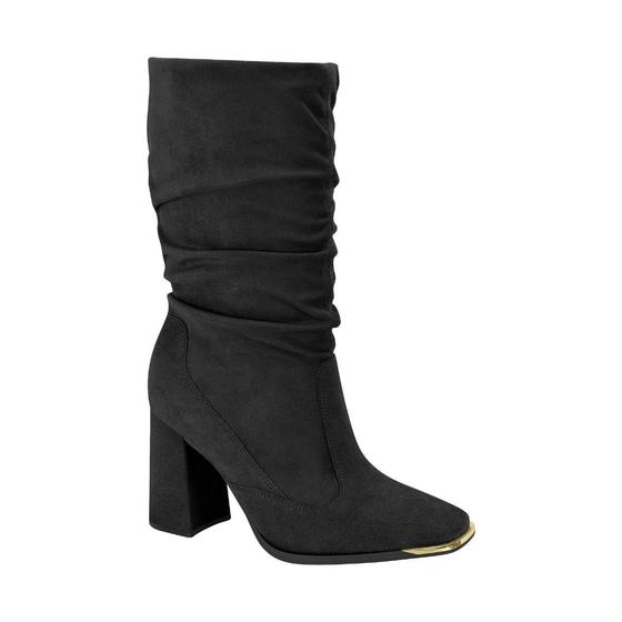 Imagem de Bota Feminina Vizzano Camurça Strech Duo Preto