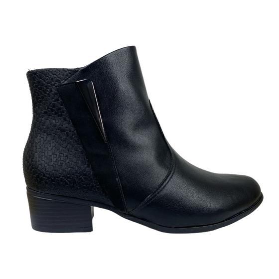 Imagem de Bota Feminina Zíper Satlo Grosso ComfortFlex 86302