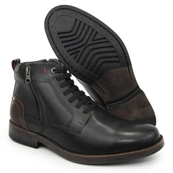 Imagem de Bota FG Masculina Casual Boxer com Zíper Preta