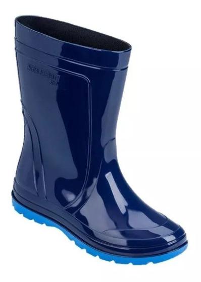 Imagem de Bota Galocha de Chuva Infantil Azul Impermeável Grendene