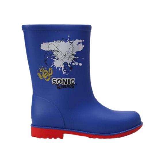 Imagem de Bota Galocha Sonic Masculina - Azul/vermelho