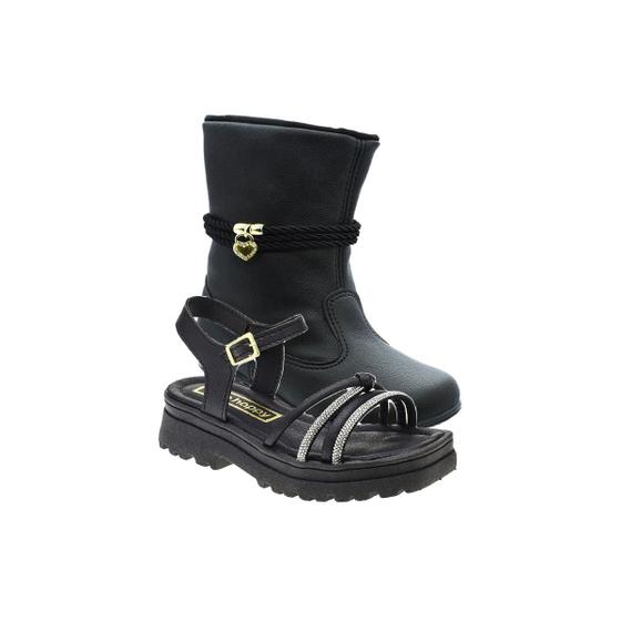 Imagem de Bota Infantil e Sandalia Menina Casual - KIT 2 PARES Tam 28 ao 34