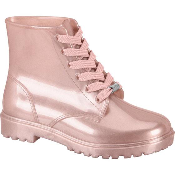 Imagem de Bota Infantil Feminina Coturno Molekinha Pvc Glitter 2176200