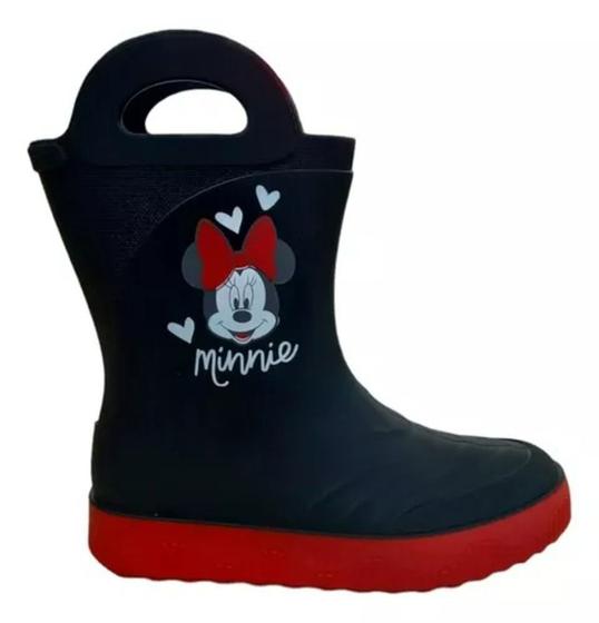 Imagem de Bota Infantil Feminina Grendene Galocha Minnie Preta - 2309